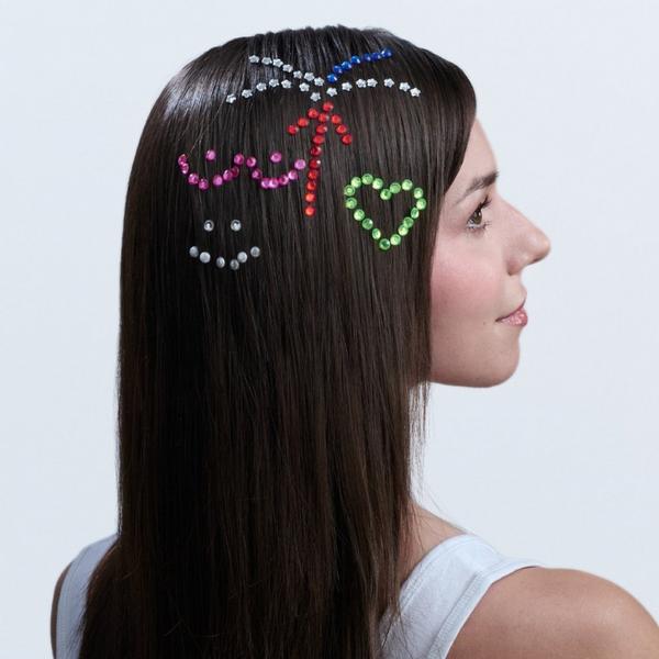HALLY Gem Pen Hair Gem Styling Set - Device & 60 Gems #6