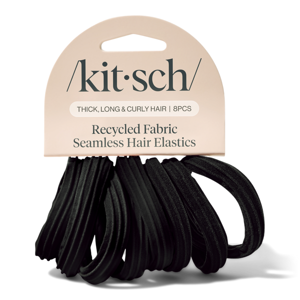 Kitsch Recycled Fabric Seamless Hair Elastics 8 Piece Set #3